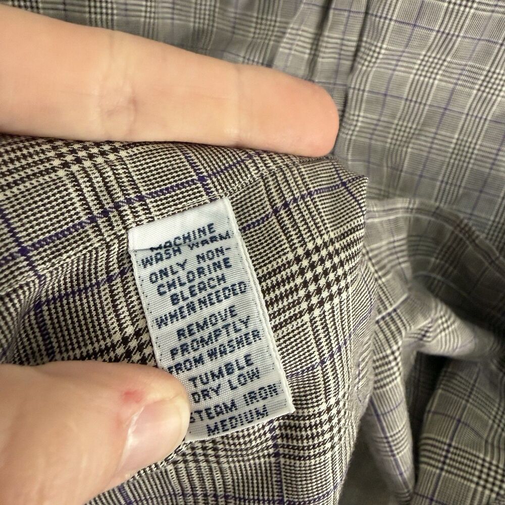 Ralph Lauren Dress Shirt Men's 16.5 Plaid Classic Fit Button Up Long Sleeve - Picture 6 of 12